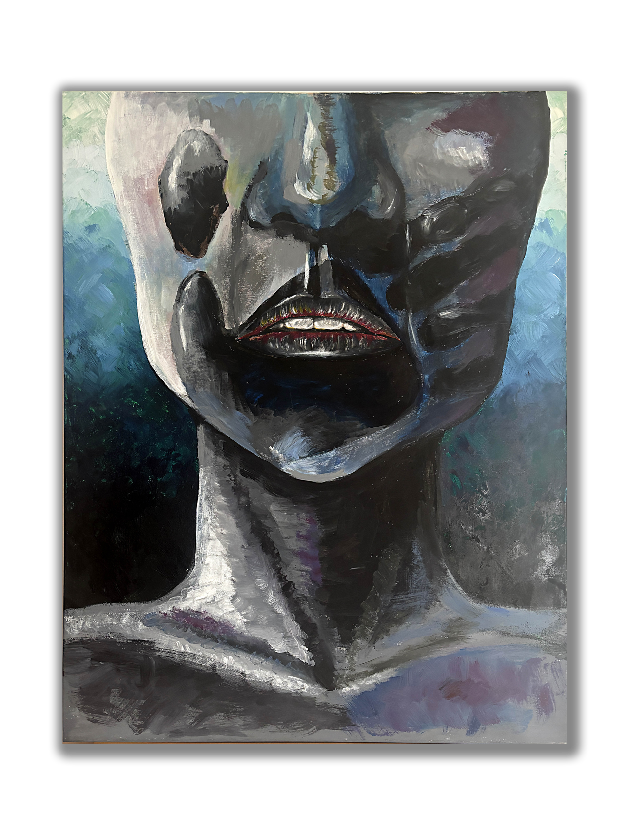 Neslyšeno - originální malba na plátně 80 × 110 cm