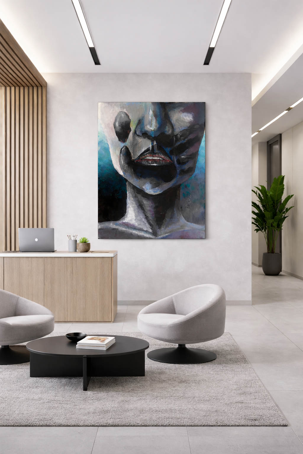 Neslyšeno - originální malba na plátně 80 × 110 cm