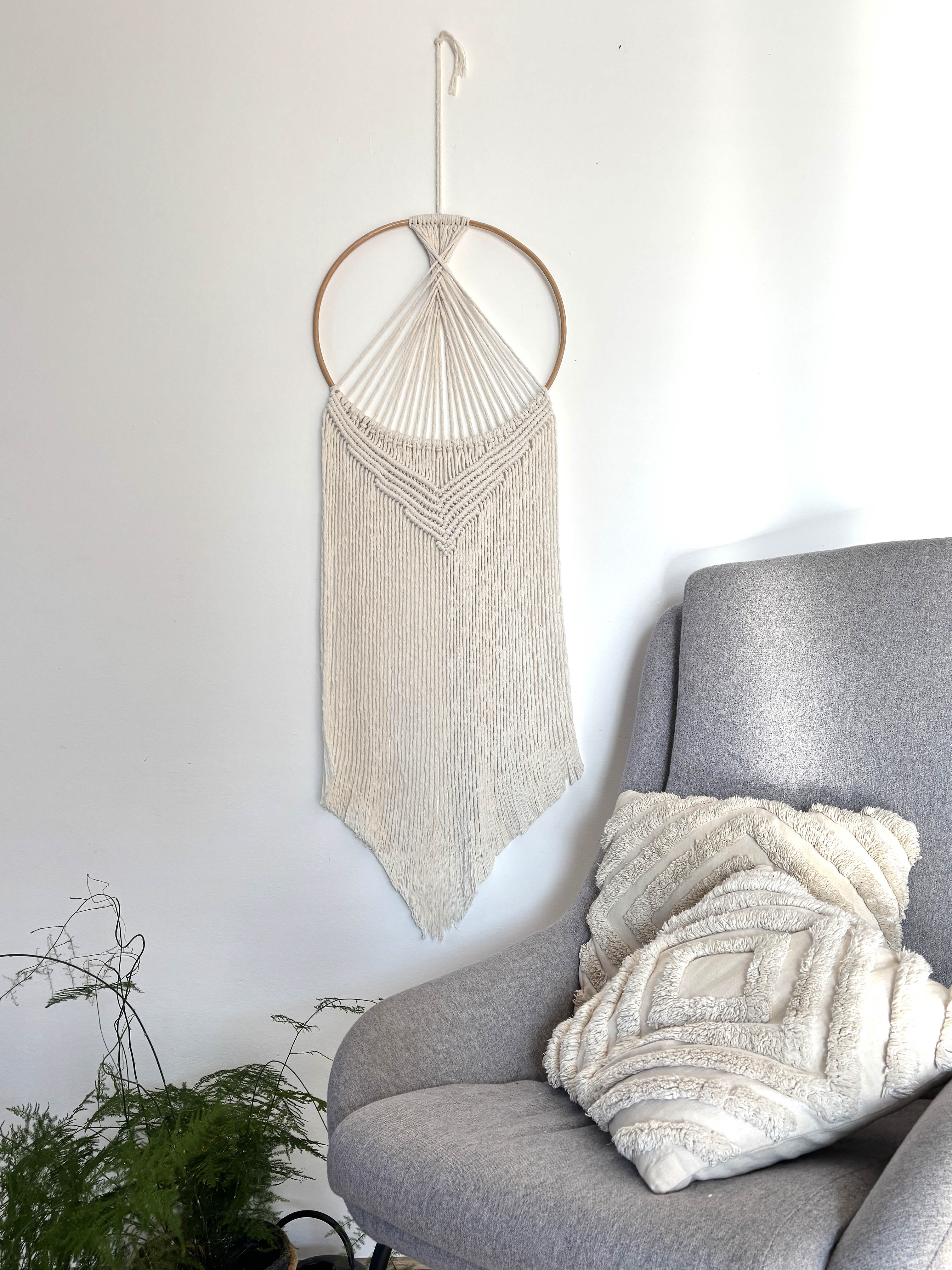 Macramé Vertikála kruhu 143×41cm