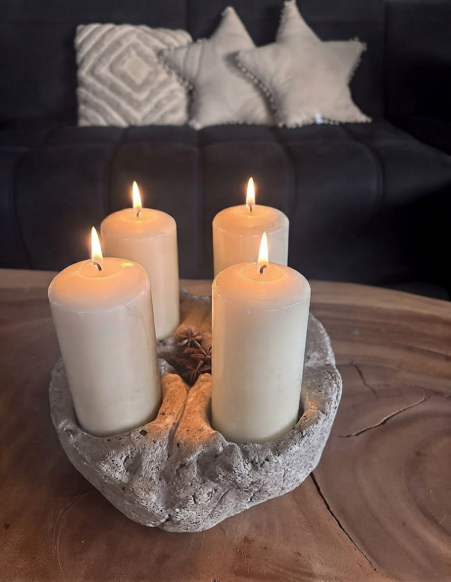 Svícen - adventní věnec 270 mm