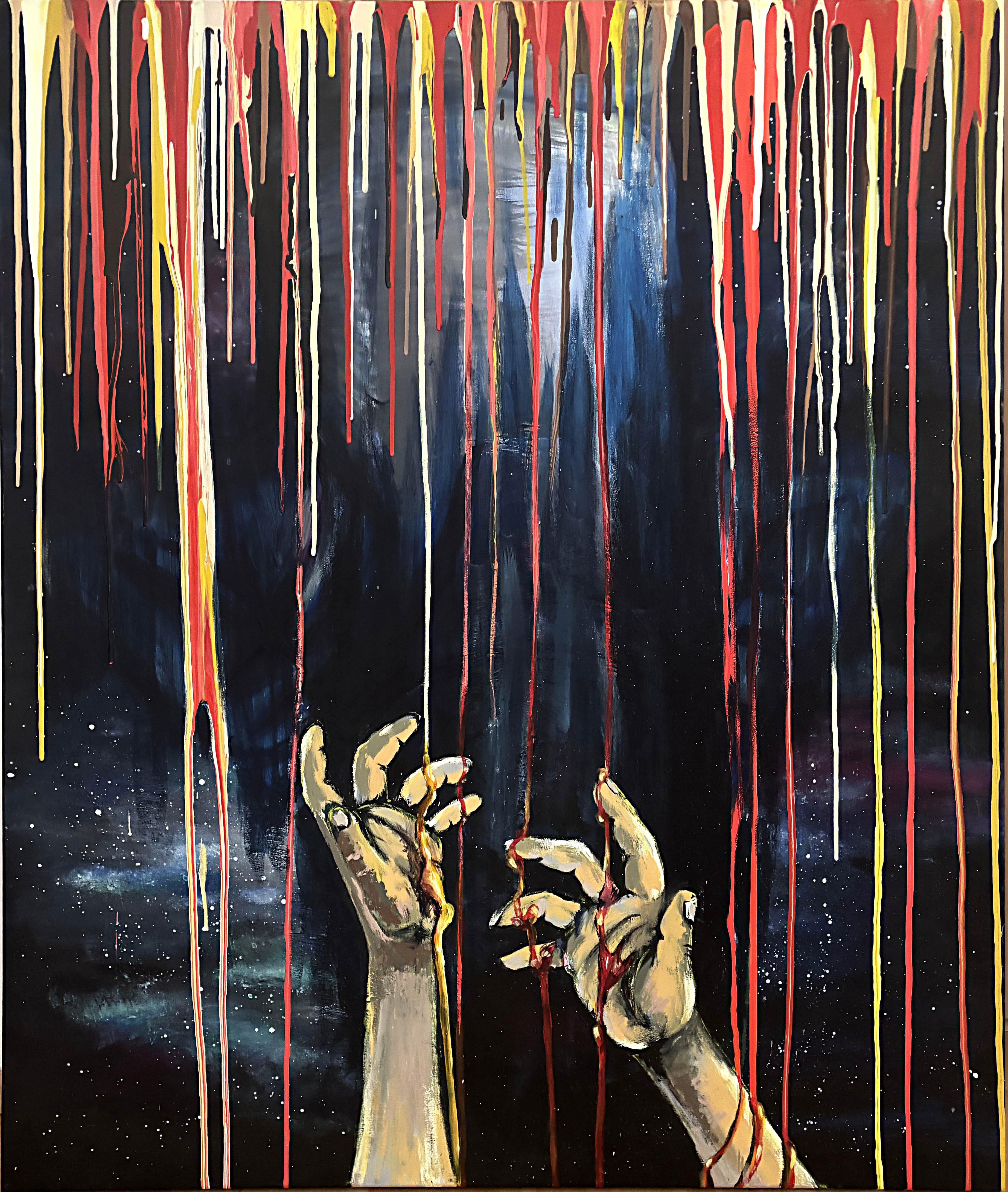 "na dosah" - originální malba na plátně 100x120 cm