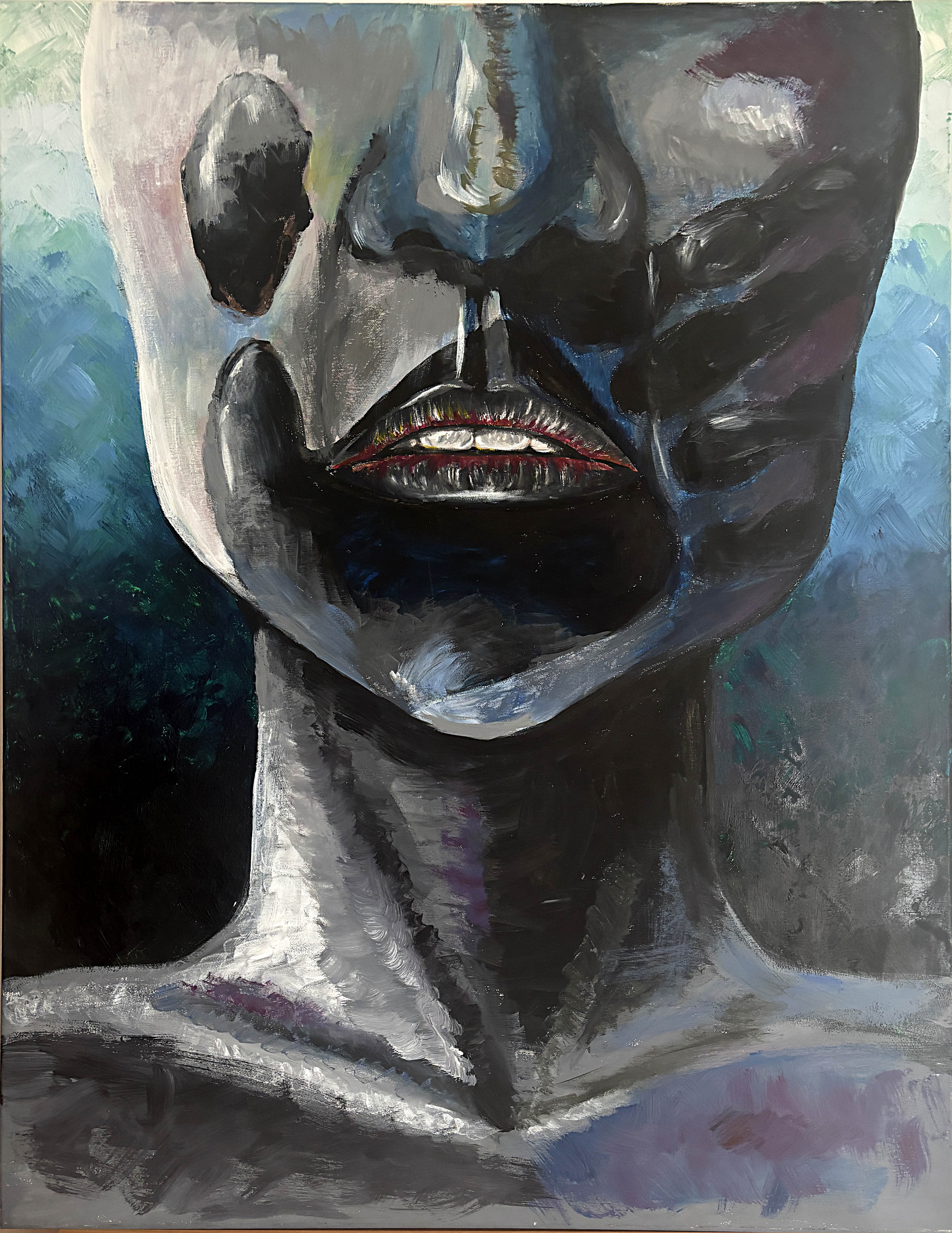 Neslyšeno - originální malba na plátně 80 × 110 cm
