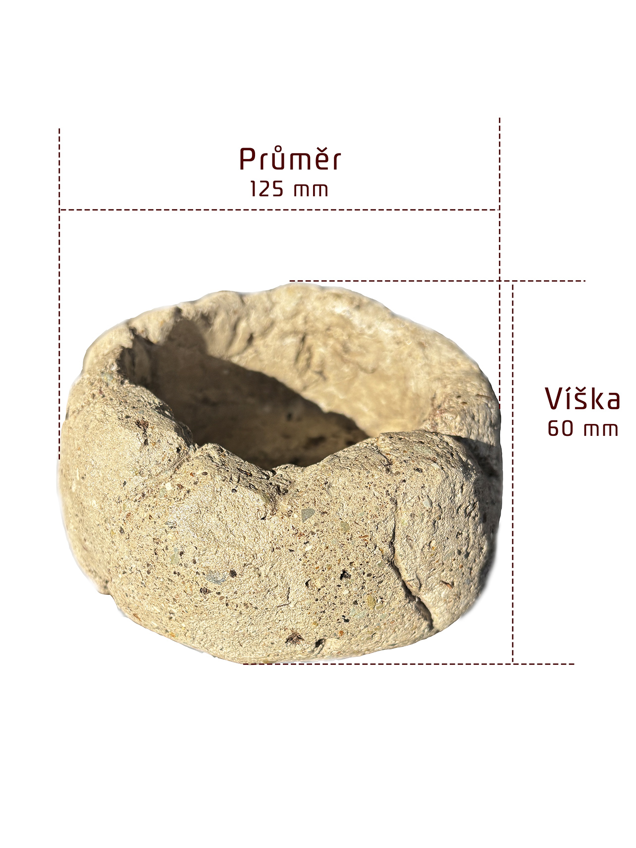 Svíčka v misce s přírodním dekorem