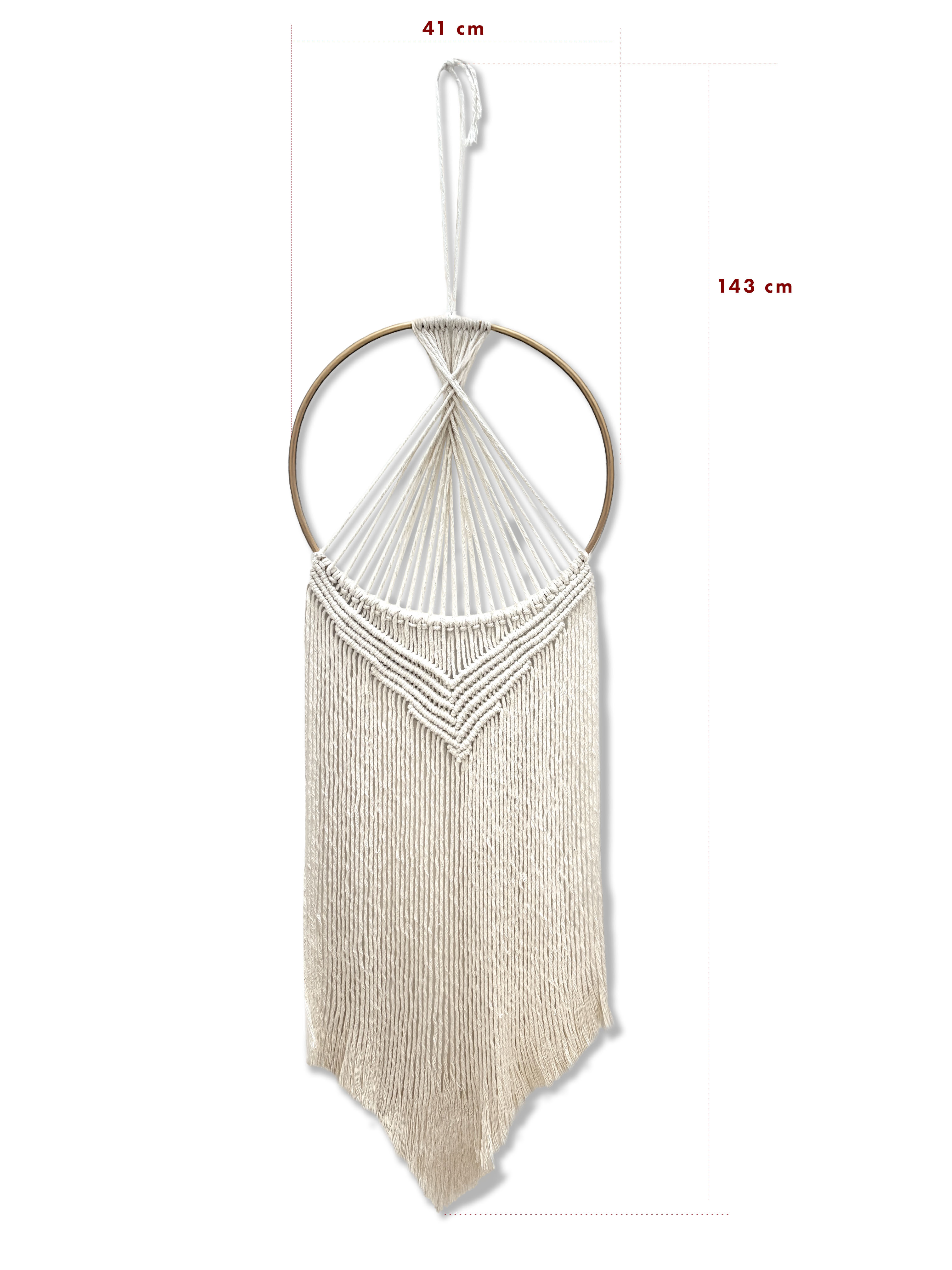 Macramé Vertikála kruhu 143×41cm
